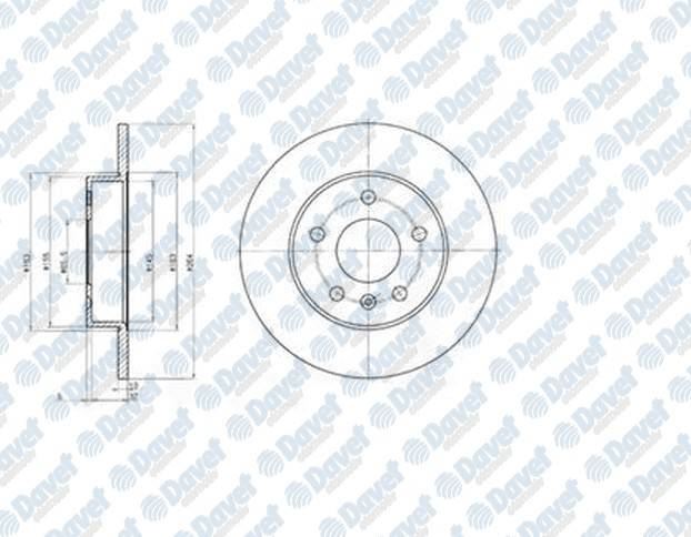 DELPHI BG3406T Fren Diski Arka 264mm Opel Astra G Astra H Meriva B 03>Zafira 1.8i 00> (5 Bijon)